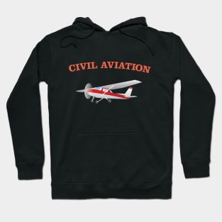 Civil Single-engined High Wing Airplane Hoodie